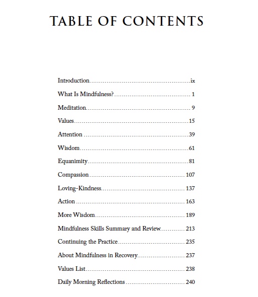 Guideboook MIR Table of Contents